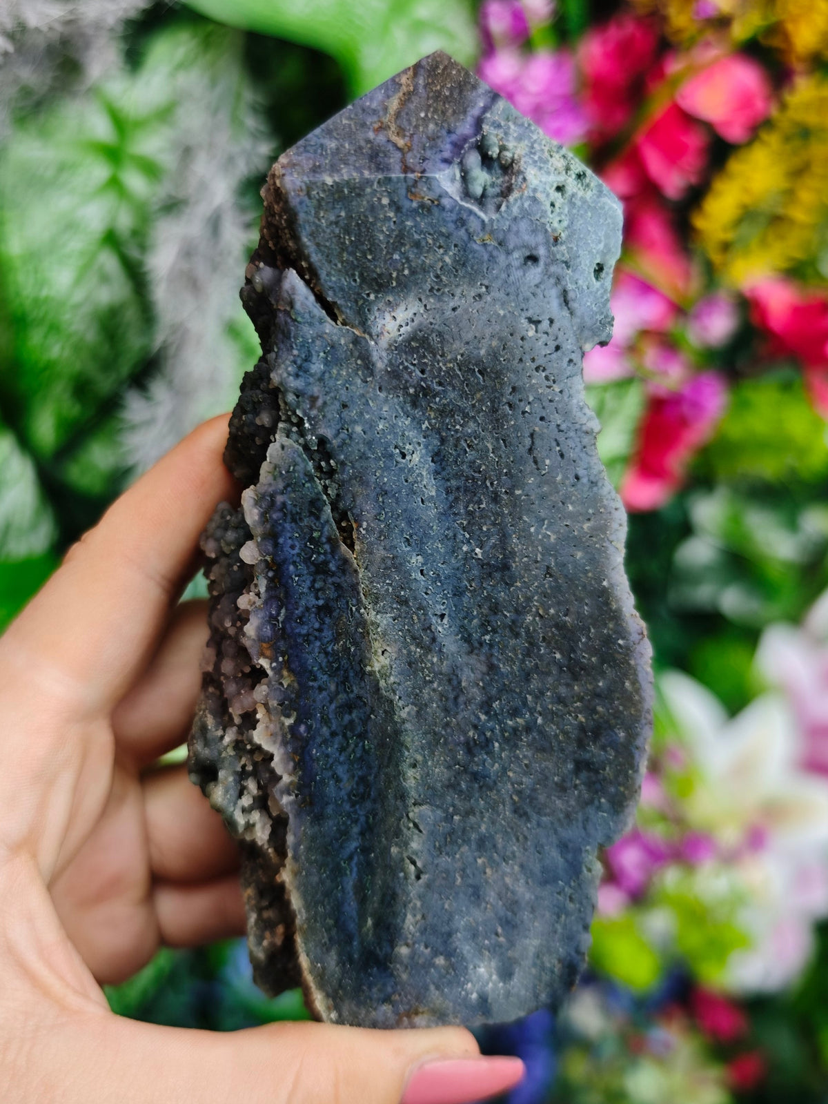 Grape Agate Half Raw Tower