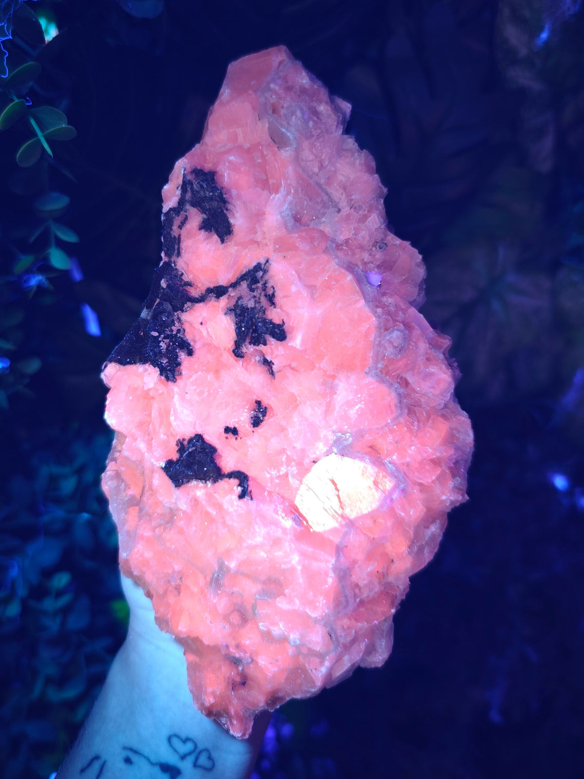 Petal Calcite with Pyrite Statement Raw Stone