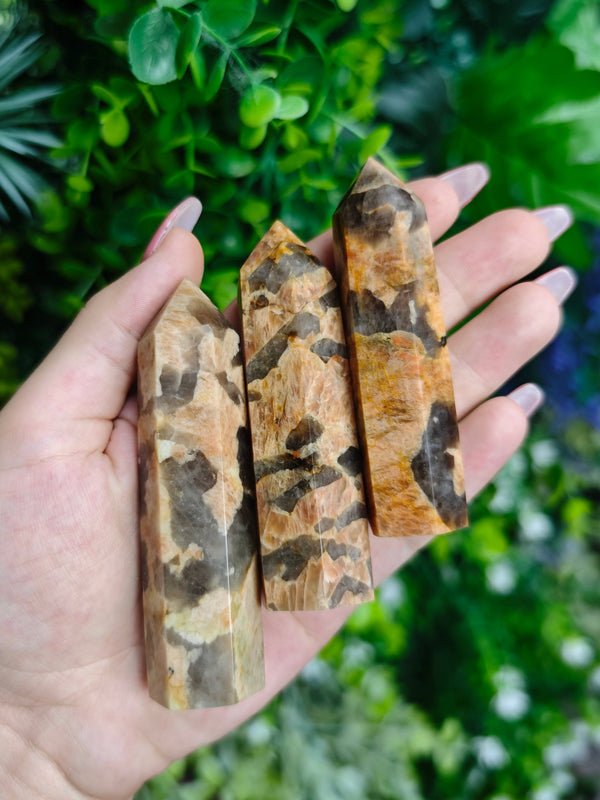 Sunstone with Smoky Quartz Towers