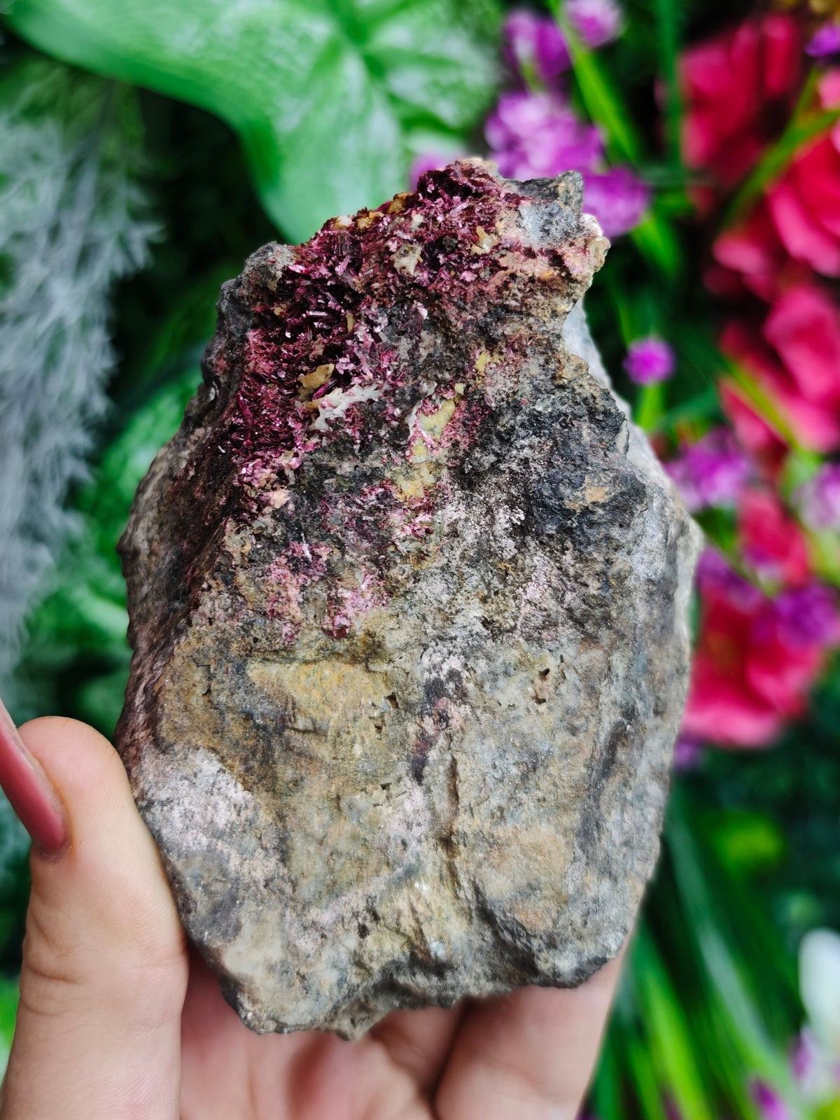 Cobalto Calcite with Malachite Raw Stone