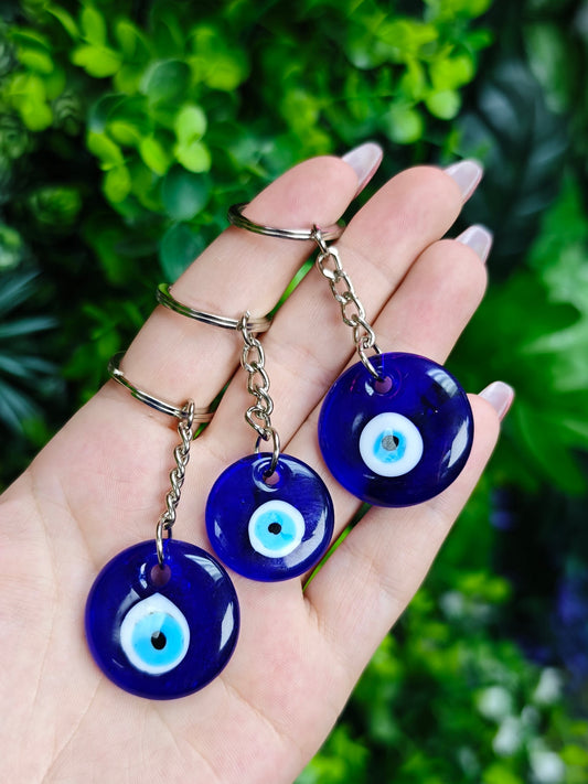 Turkish Glass Evil Eye Keychain