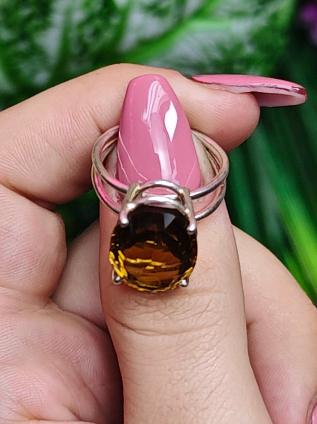 Citrine Ring Size 7 Sterling Silver