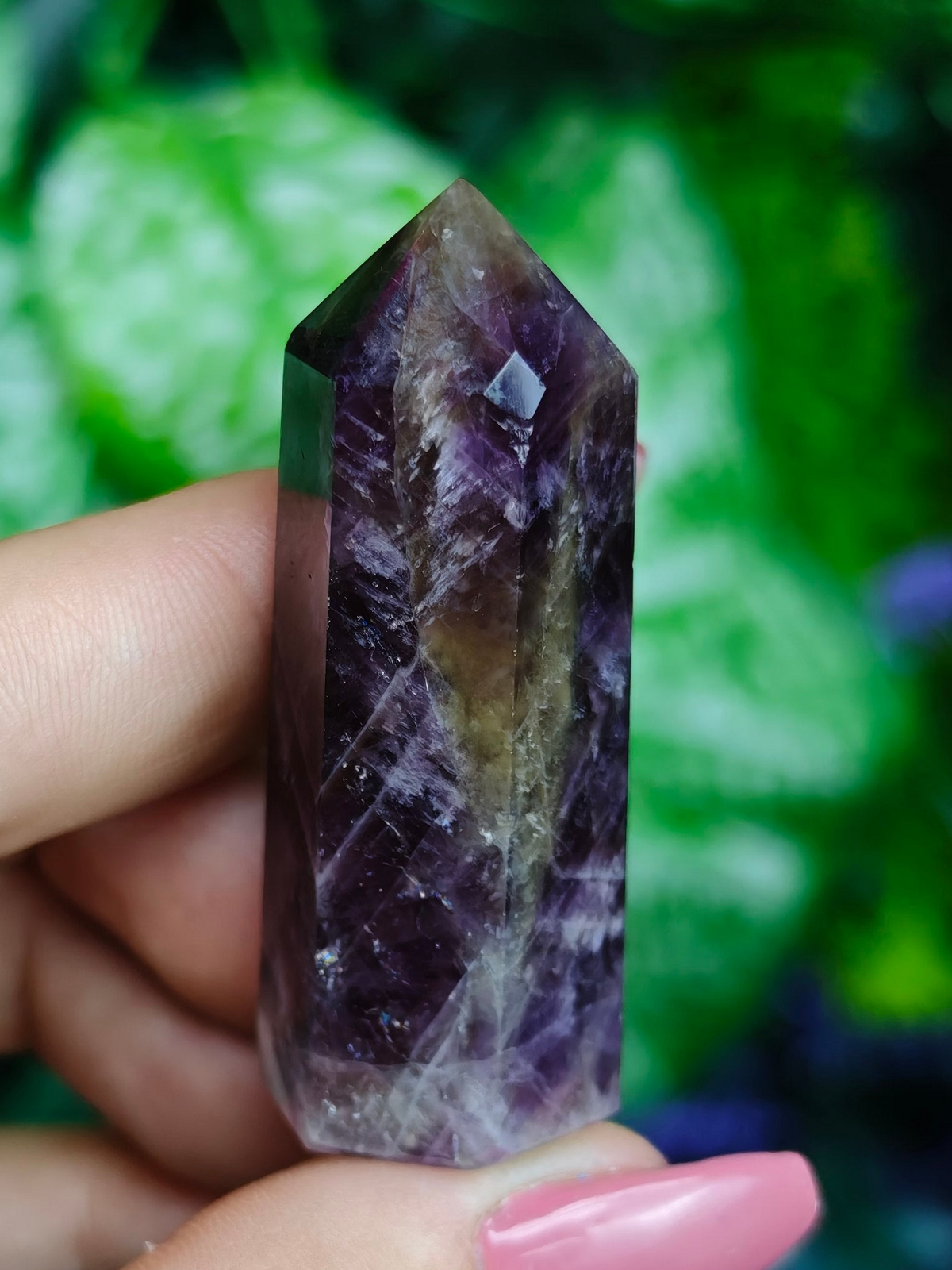 Chevron Amethyst with Smoky Quartz Towers
