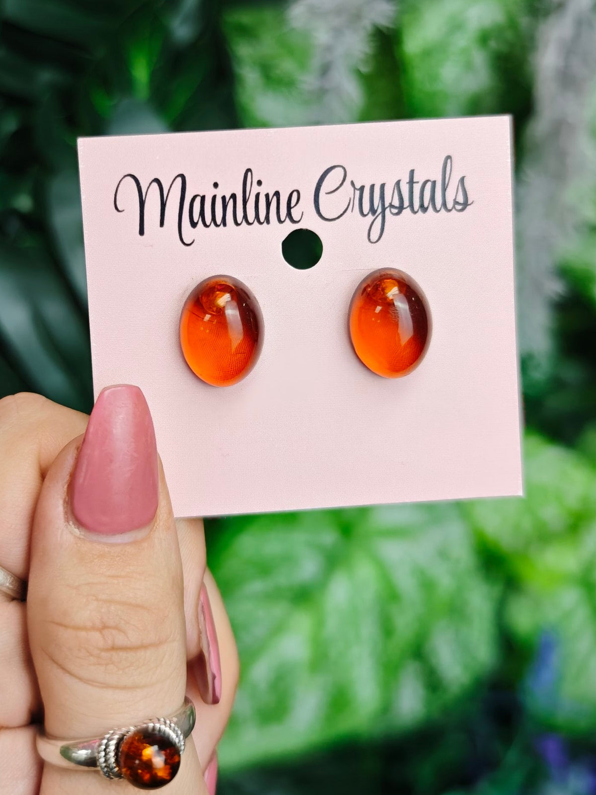 Baltic Amber Sterling Silver Stud Earrings