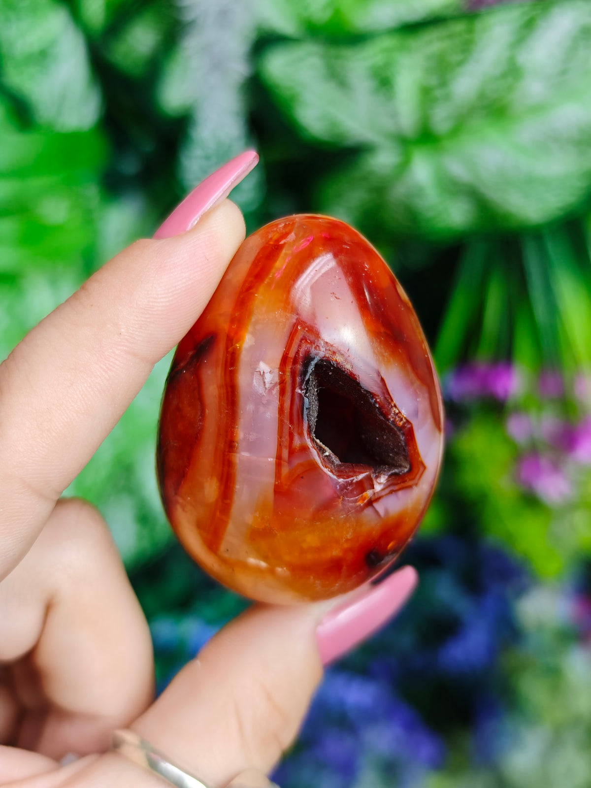 Carnelian & Orca Agate Egg