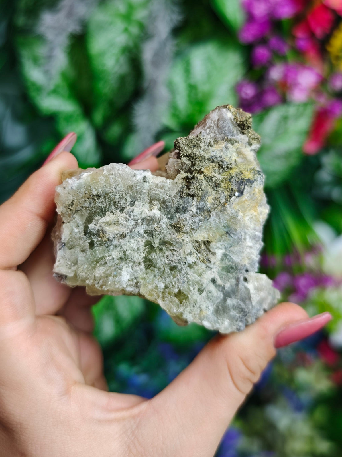 Yellow Fluorite with Pyrite & Quartz Specimen