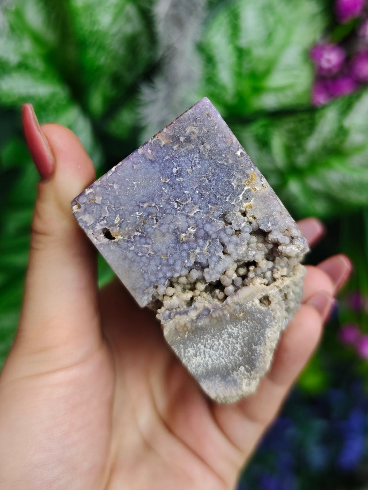 Grape Agate Half Raw Tower