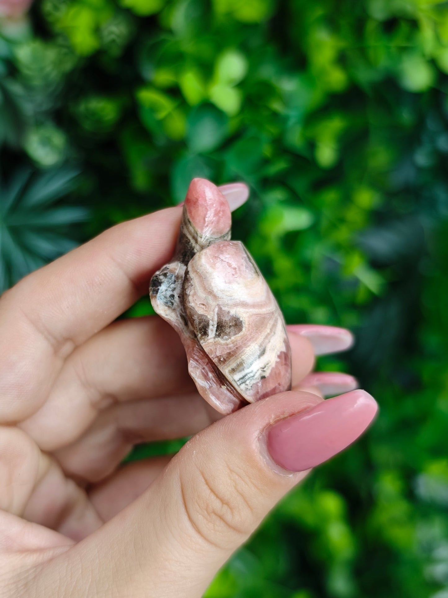 Rhodochrosite Turtle Carving