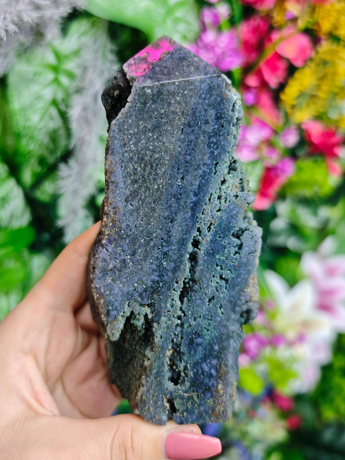 Grape Agate Half Raw Tower