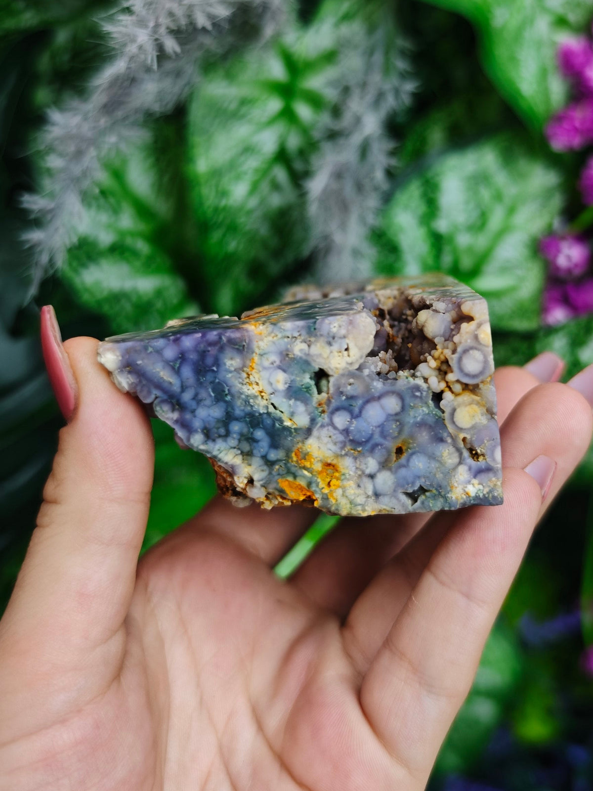 Grape Agate Half Raw Tower