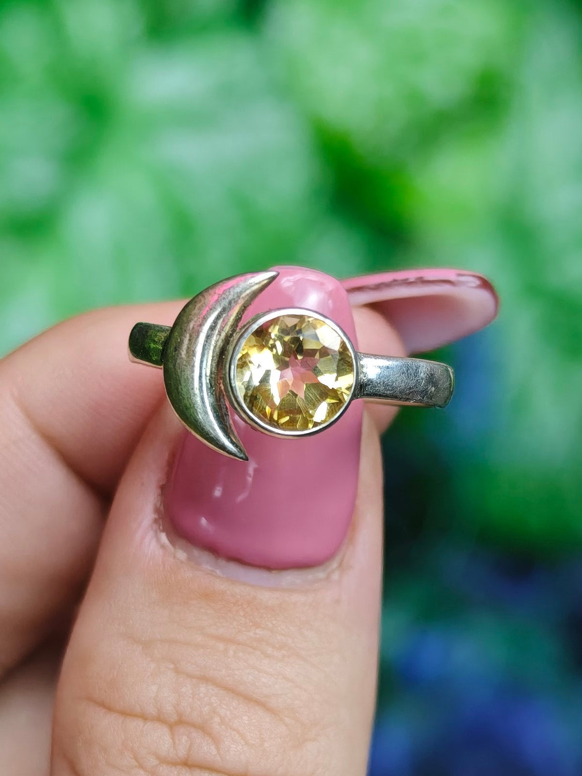 Citrine Ring Size 7 Sterling Silver