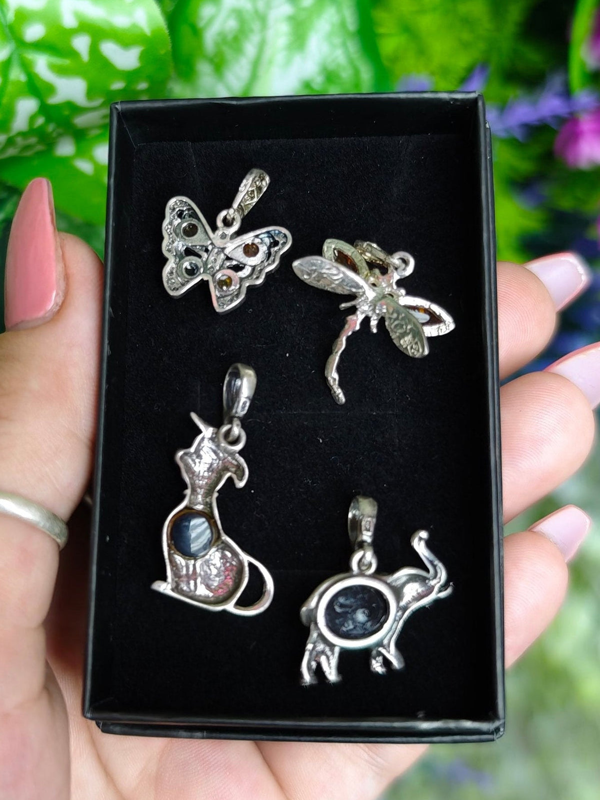 Baltic Amber Sterling Silver Pendants