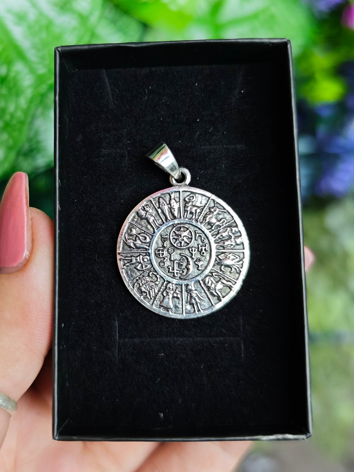 Zodiac Wheel Sterling Silver Pendants