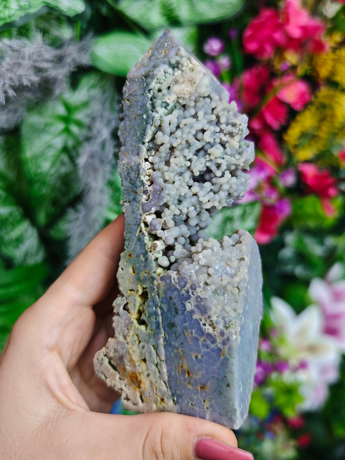 Grape Agate Half Raw Tower