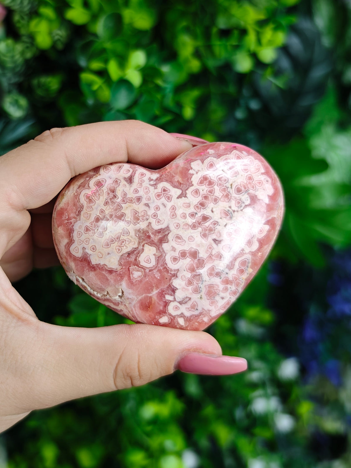 Rhodochrosite Heart Carvings