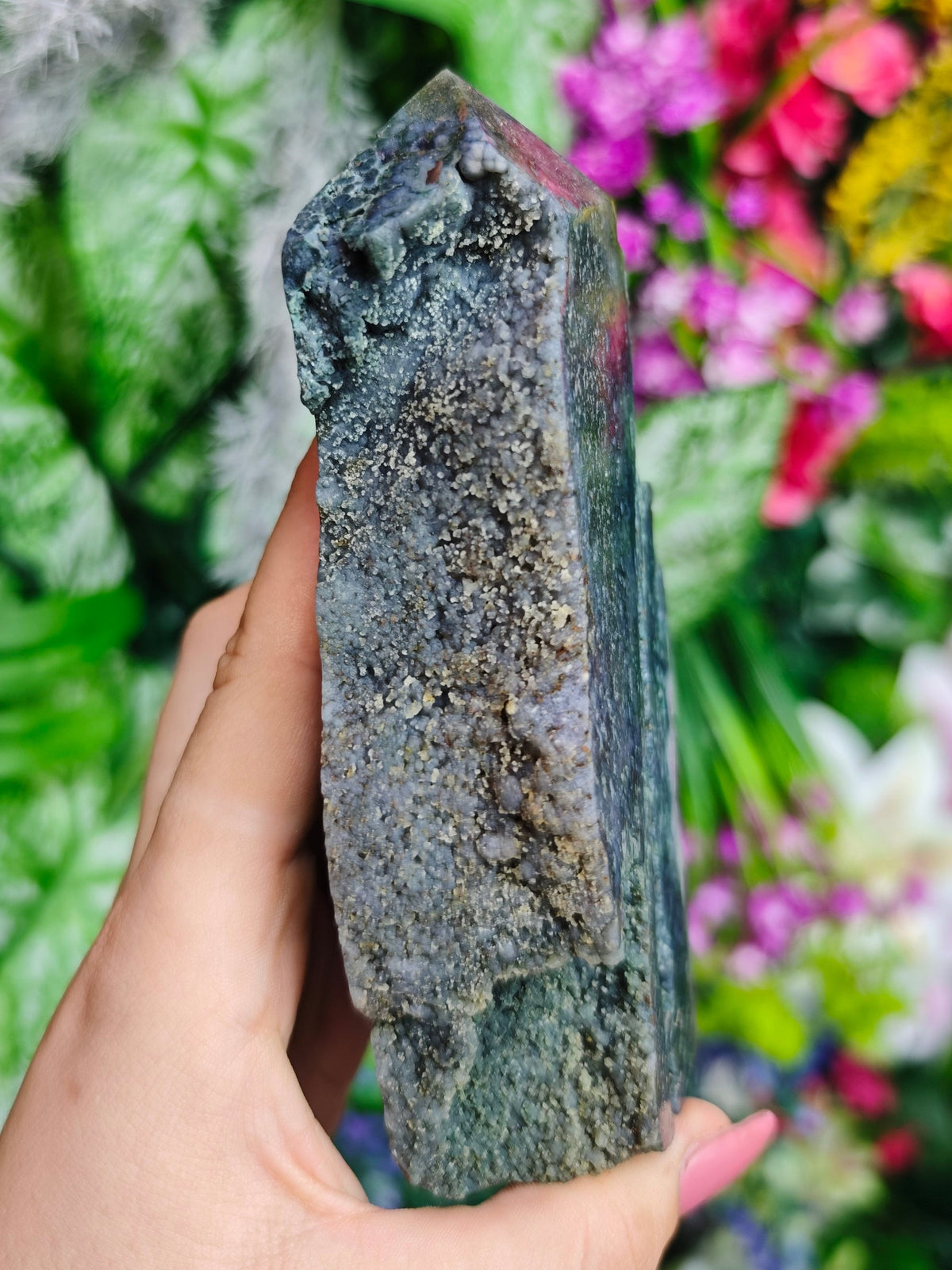 Grape Agate Half Raw Tower
