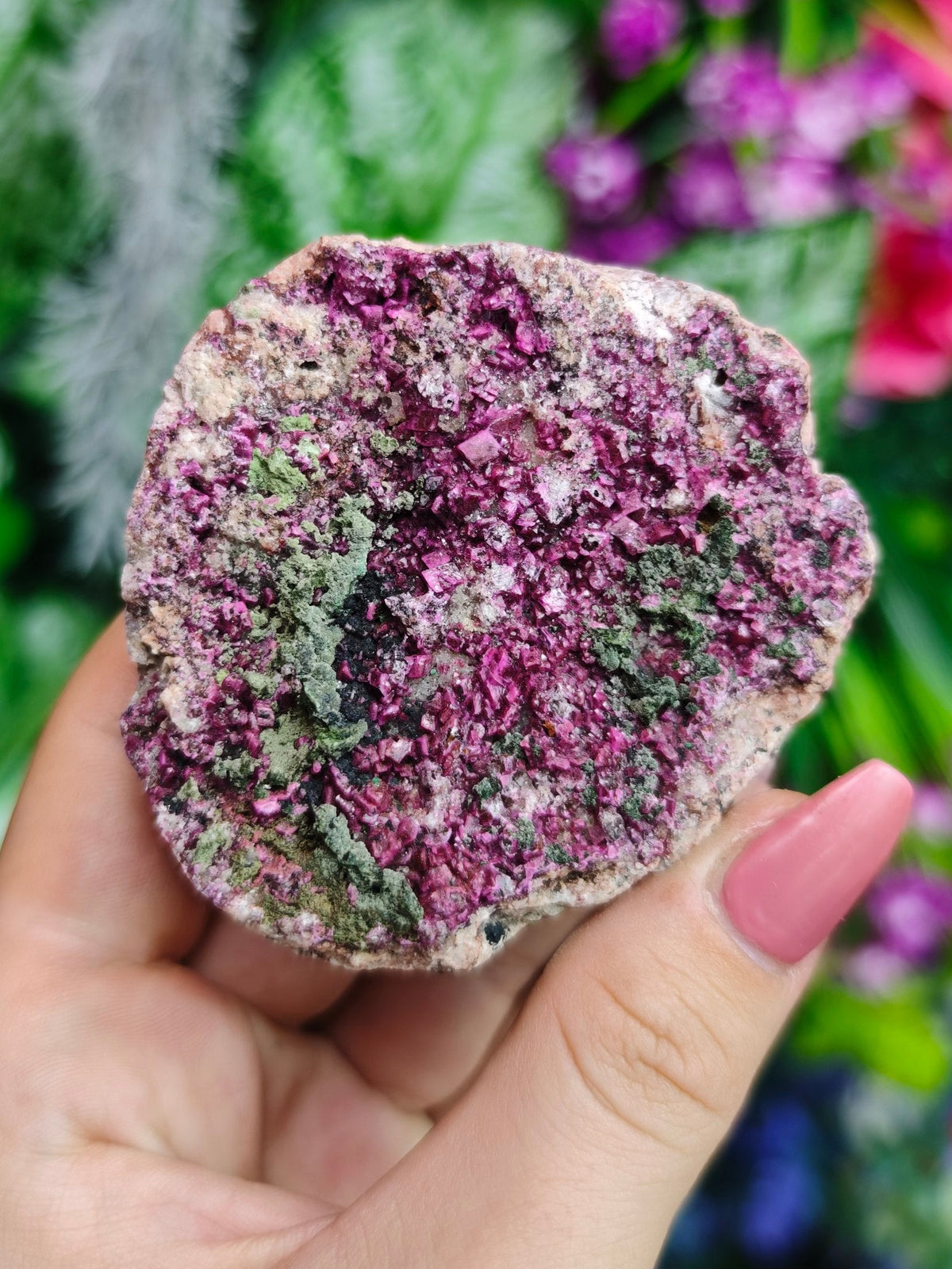Cobalto Calcite with Malachite Raw Stone