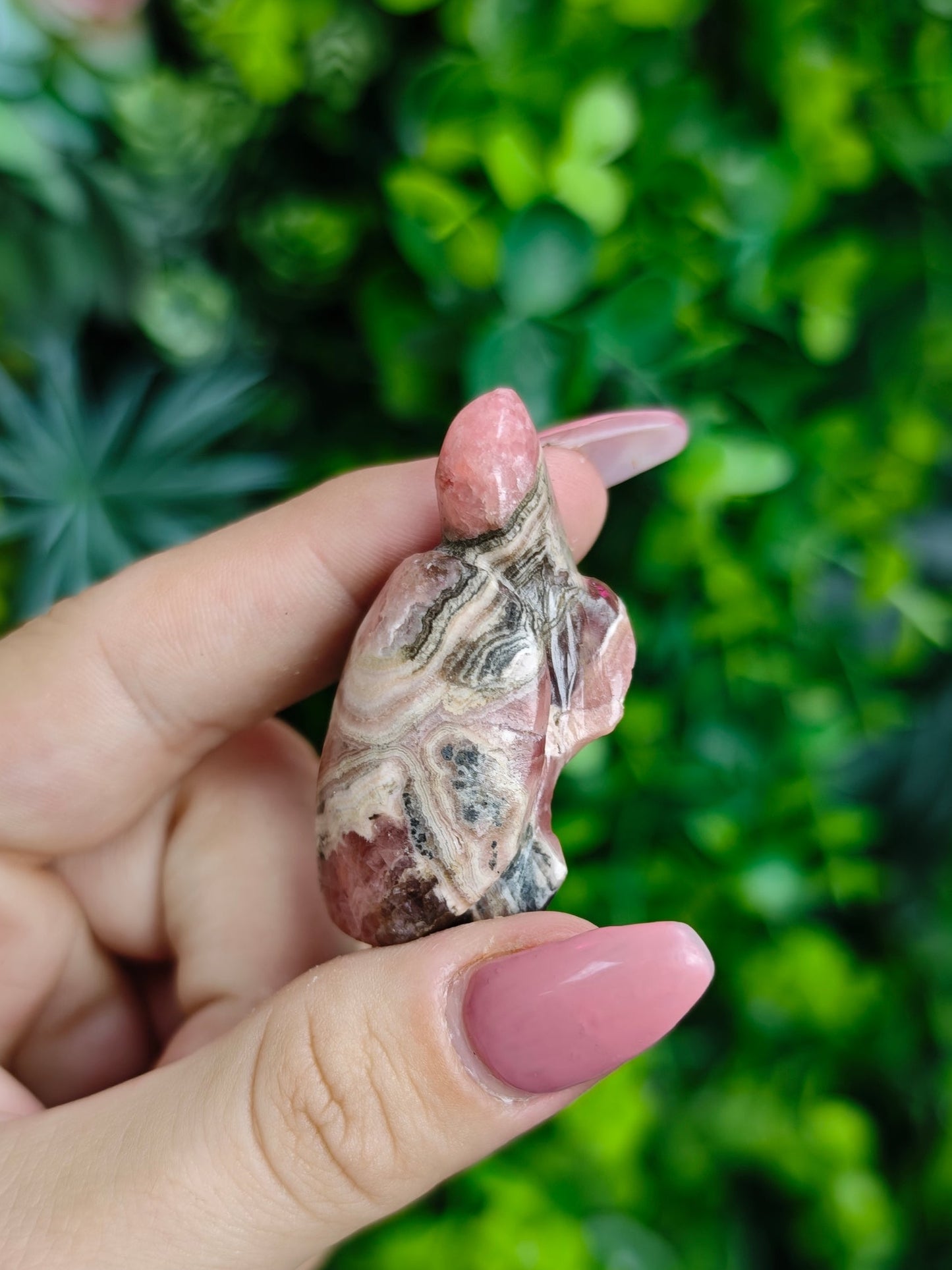 Rhodochrosite Turtle Carving