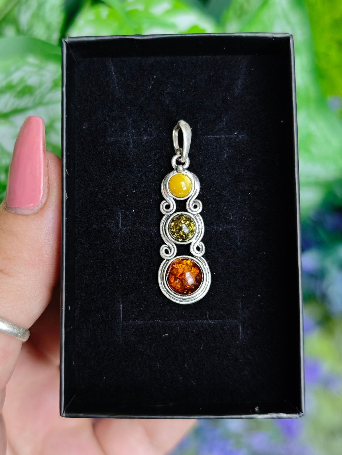 Baltic Amber Sterling Silver Pendants