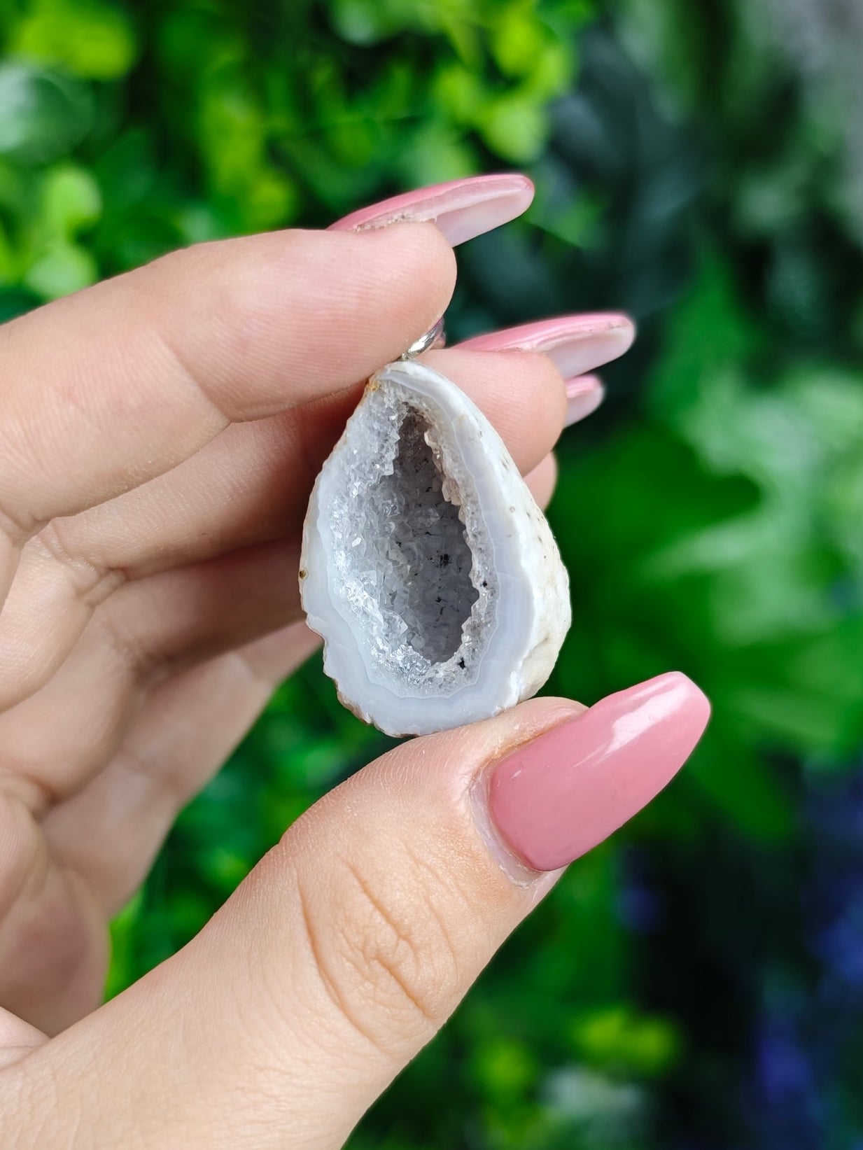 Agate Geode Keychain