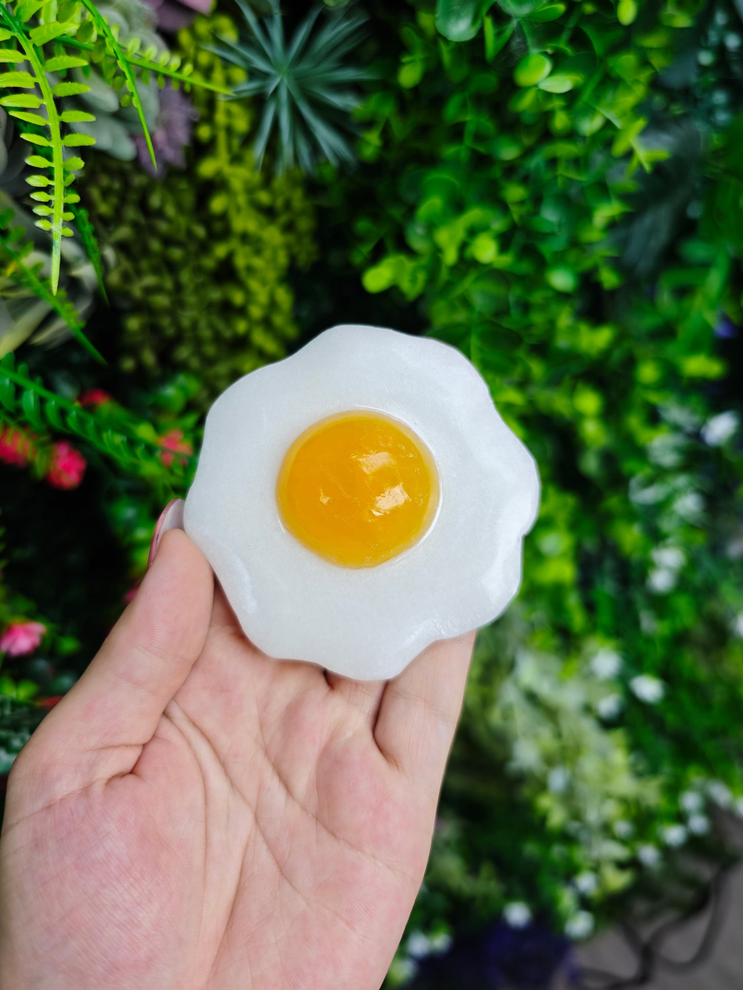Jade and Calcite Egg Carving