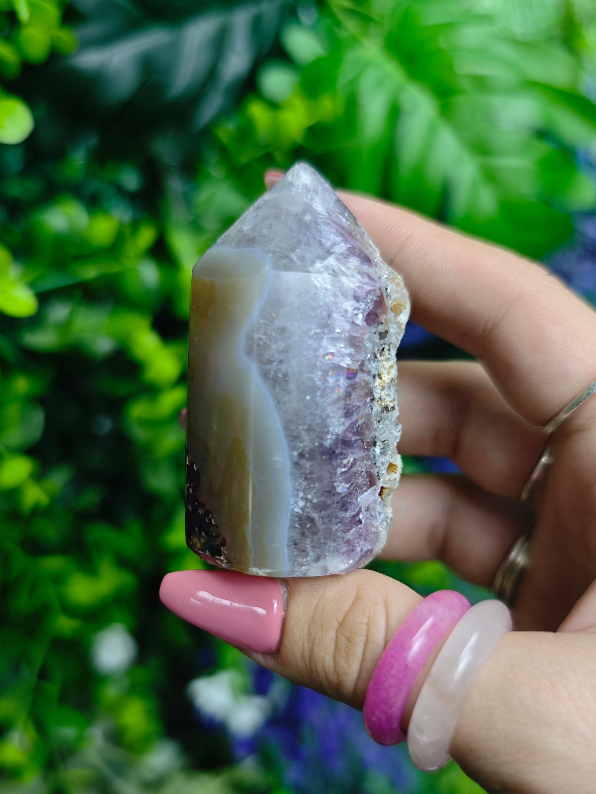 Brazilian Amethyst & Agate Druzy Tower
