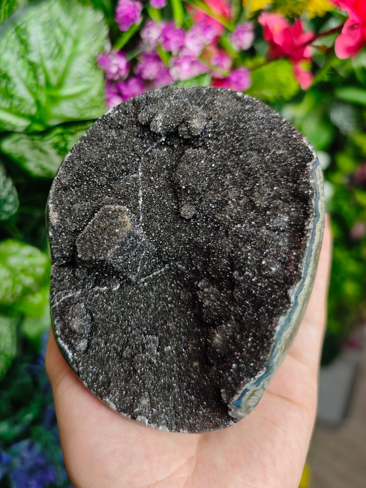 Unique Druzy Black Amethyst Specimen