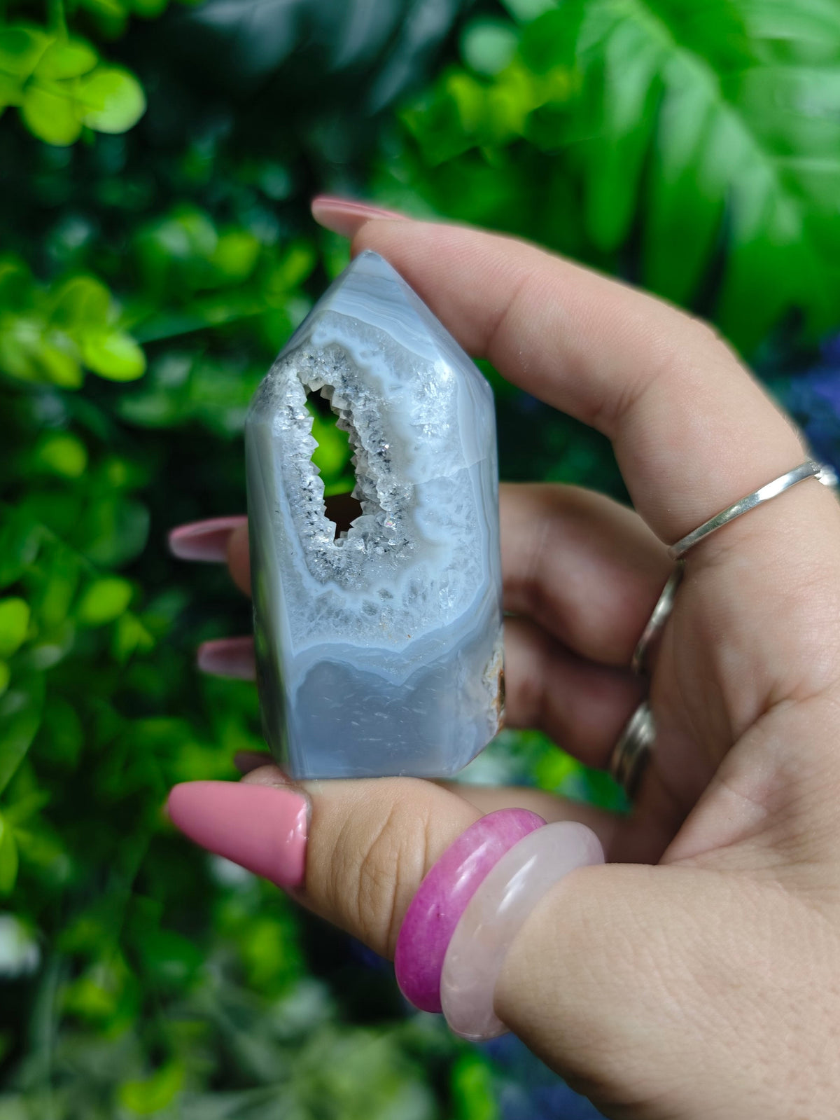 Brazilian Agate Portal Tower with Goethite
