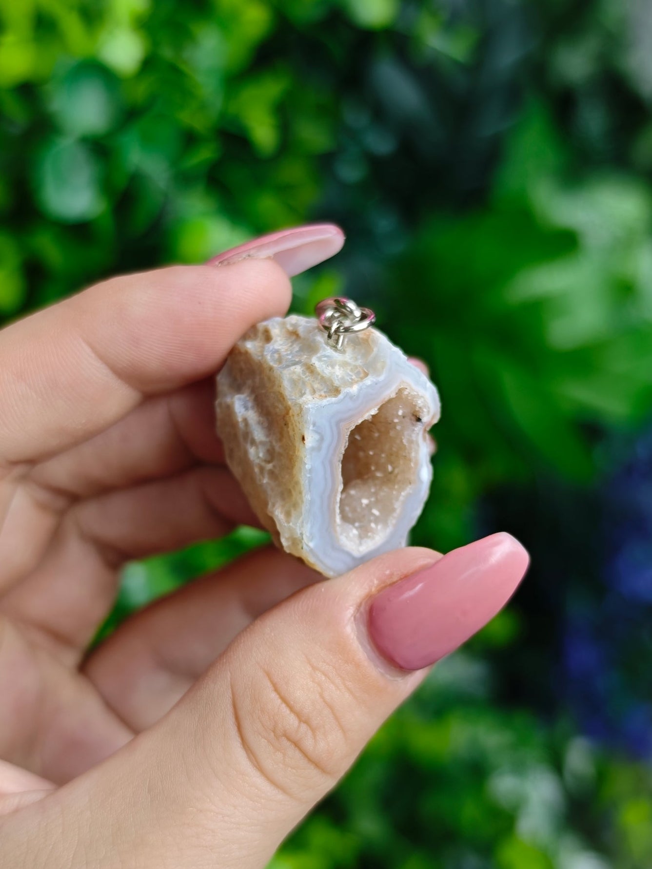 Agate Geode Keychain