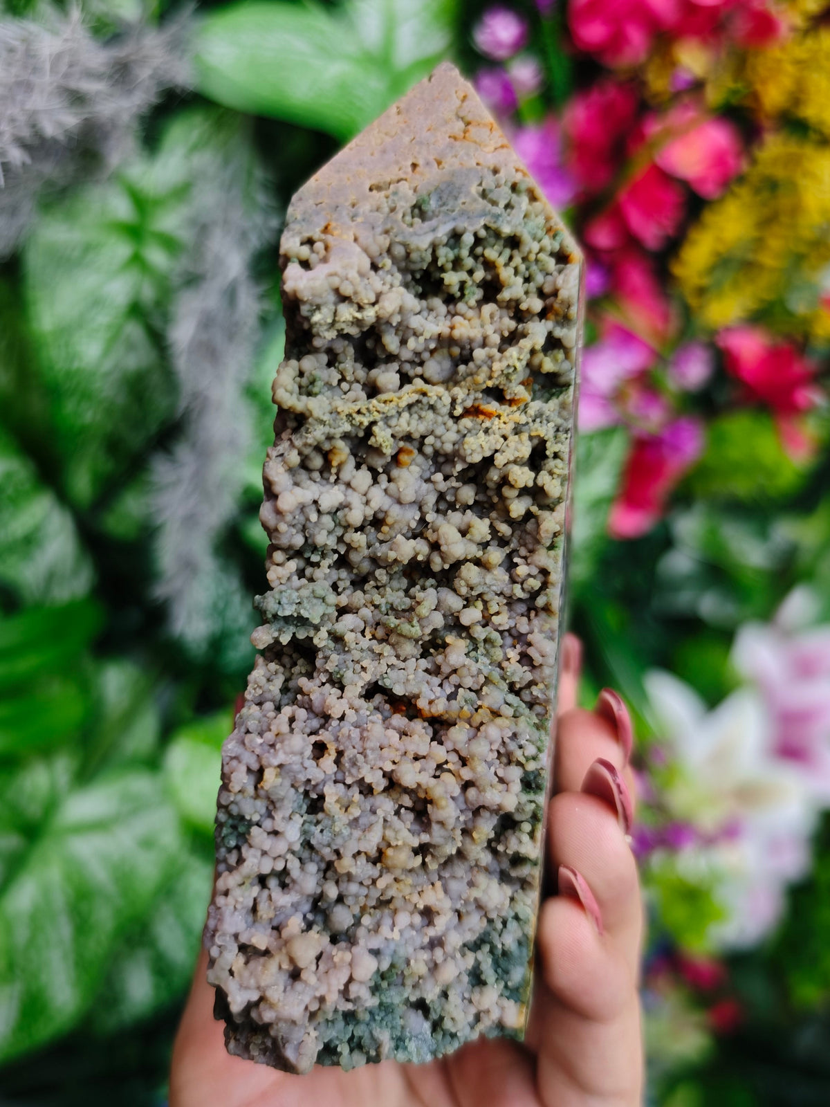 Grape Agate Half Raw Tower