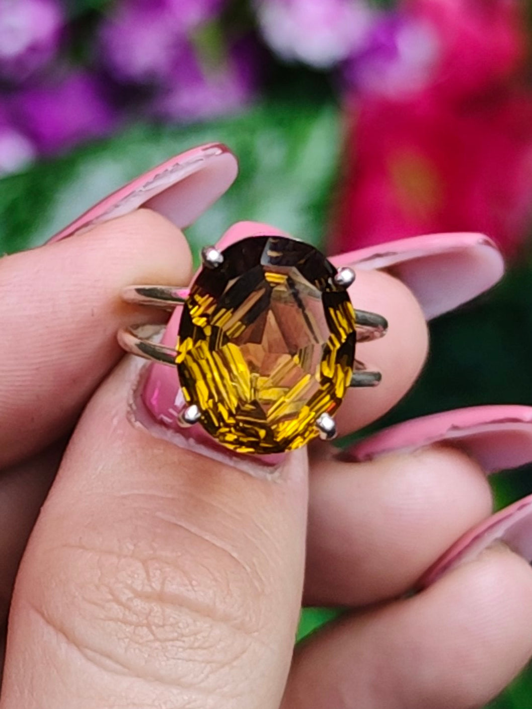 Citrine Ring Size 7 Sterling Silver