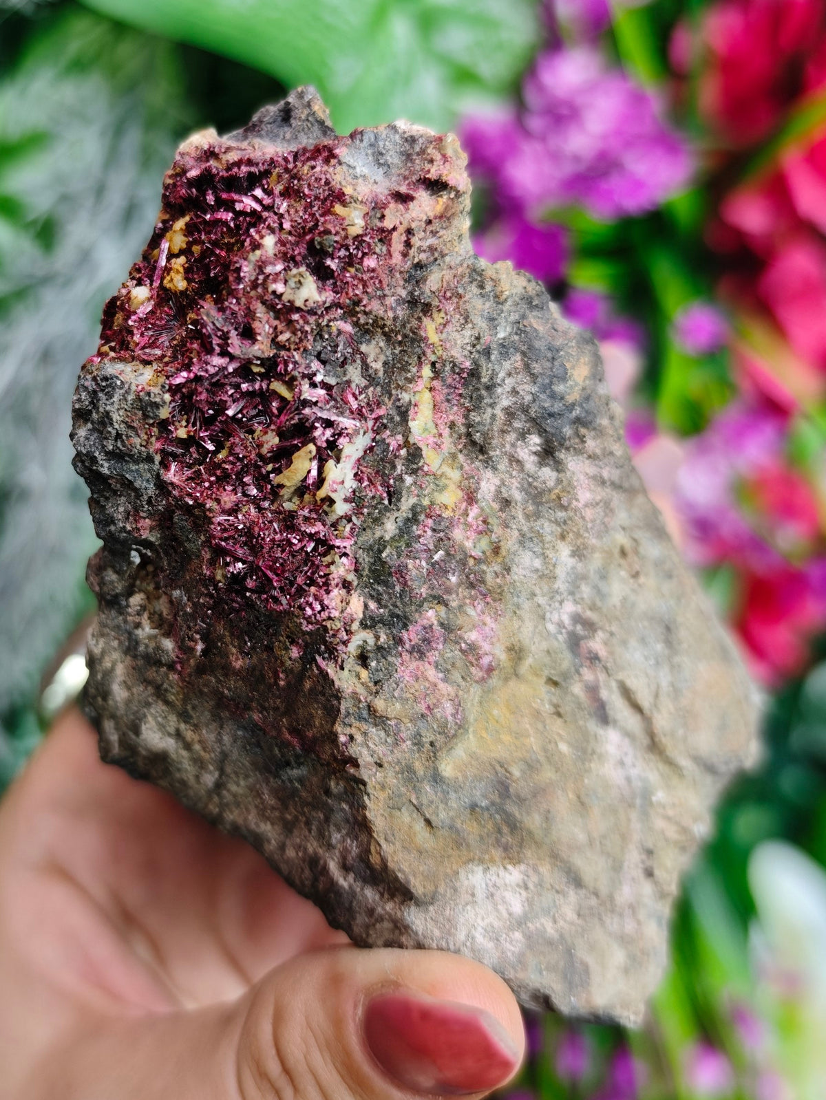 Cobalto Calcite with Malachite Raw Stone