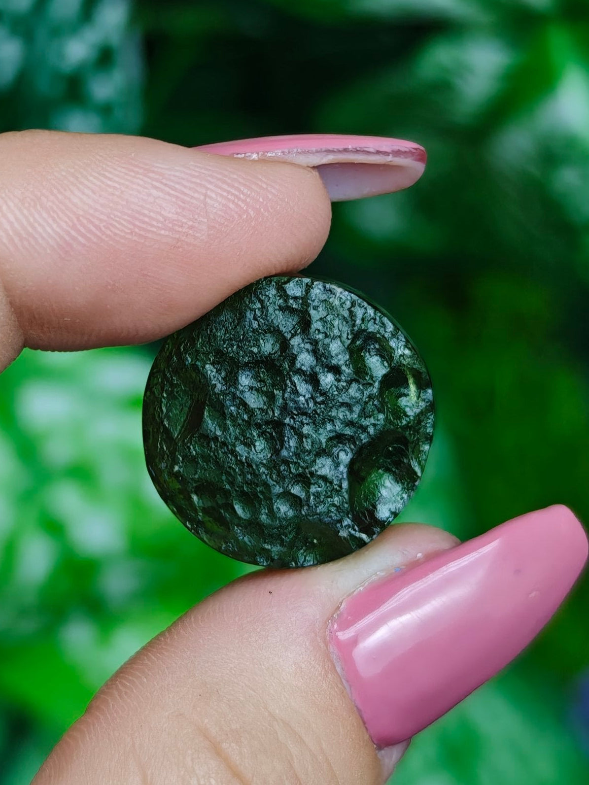 Yin & Yang Moldavite Carving