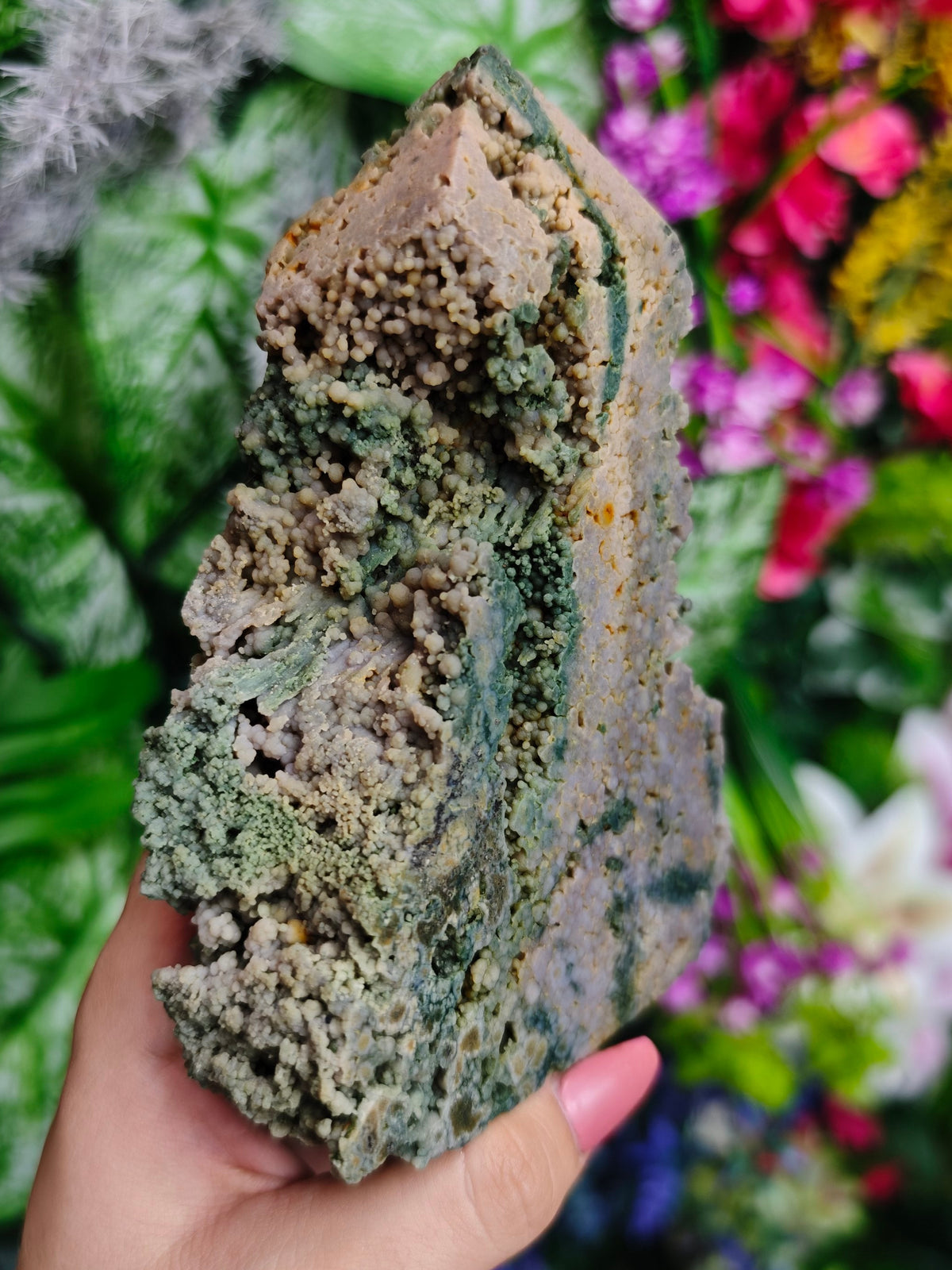Grape Agate Half Raw Tower