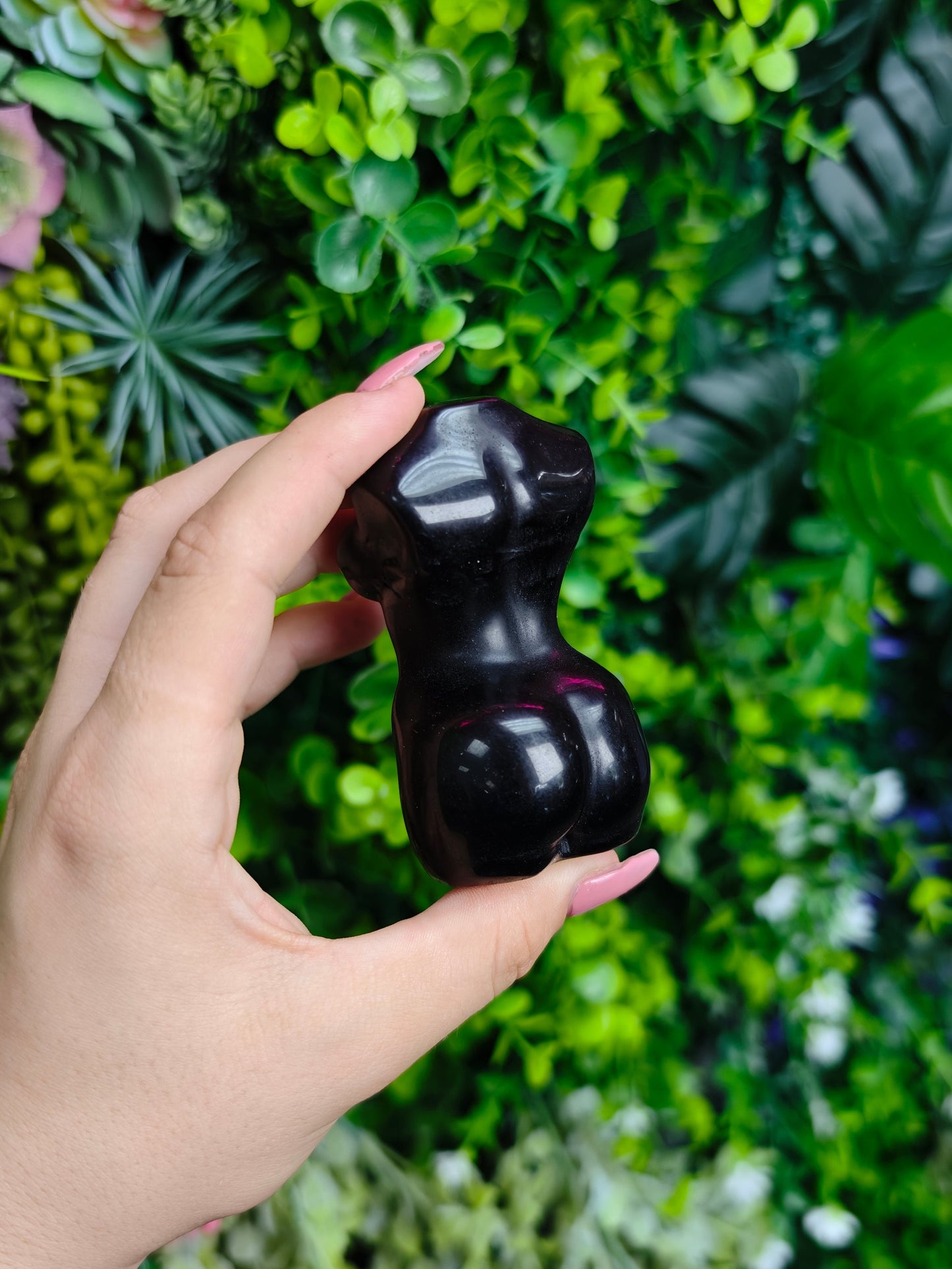 Obsidian Goddess Body Carving