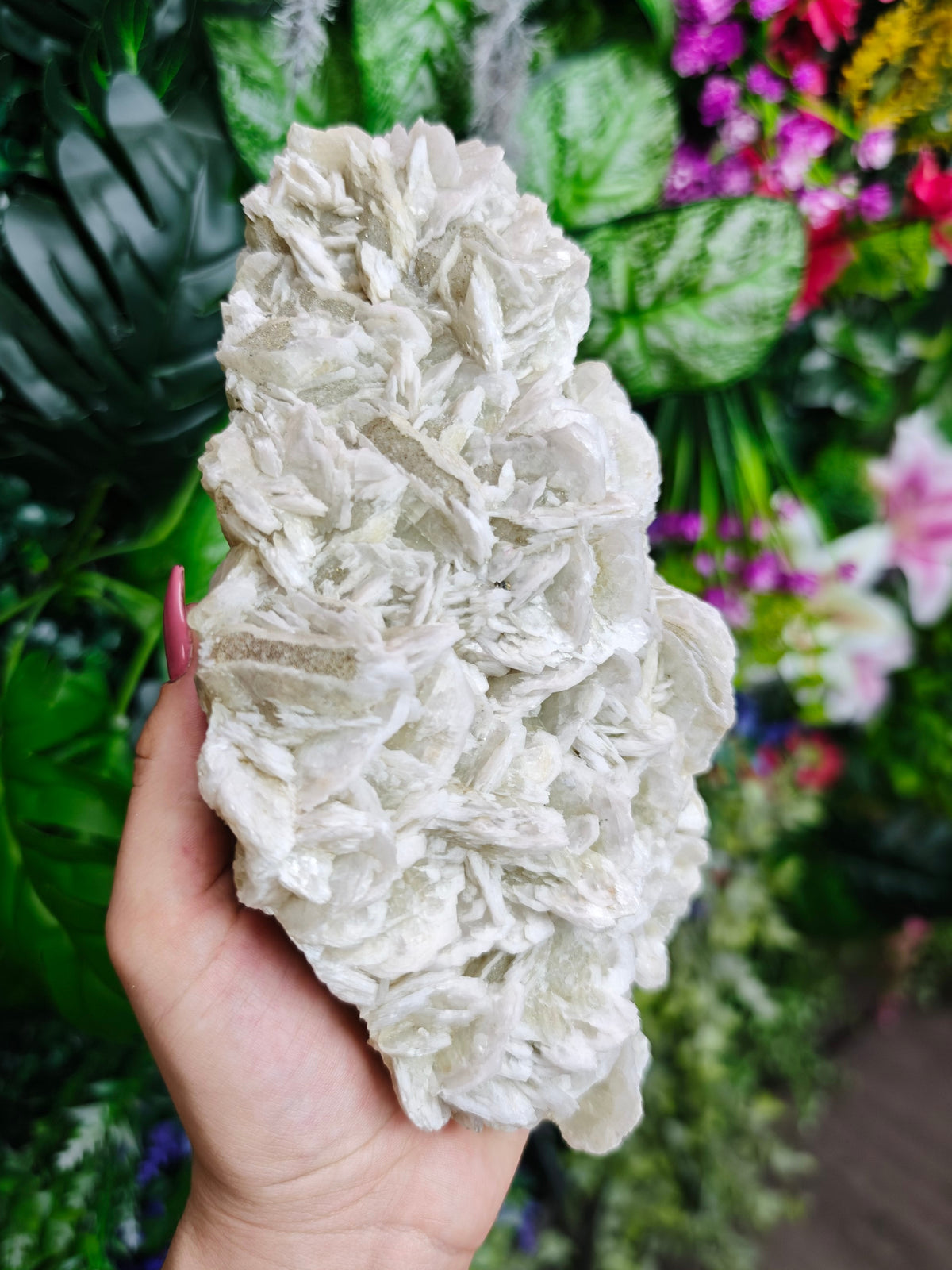 Petal Calcite with Pyrite Statement Raw Stone