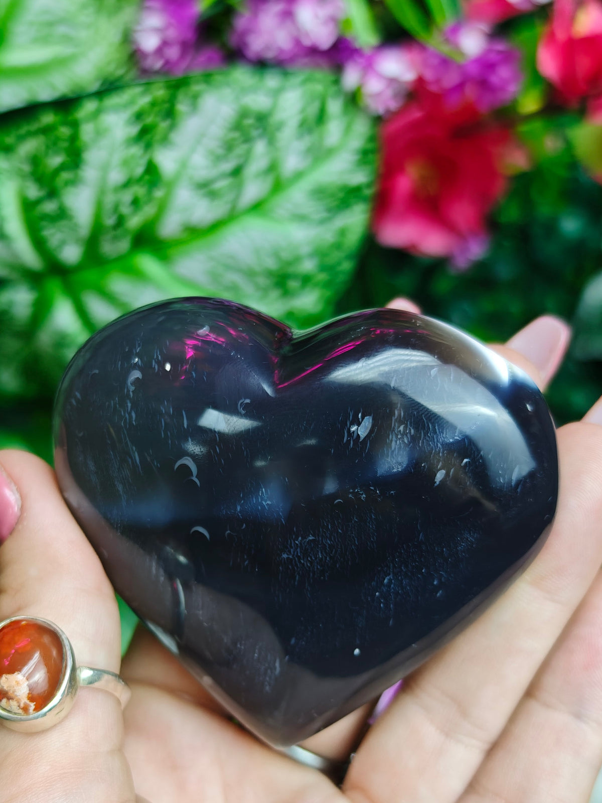 Orca Agate Heart