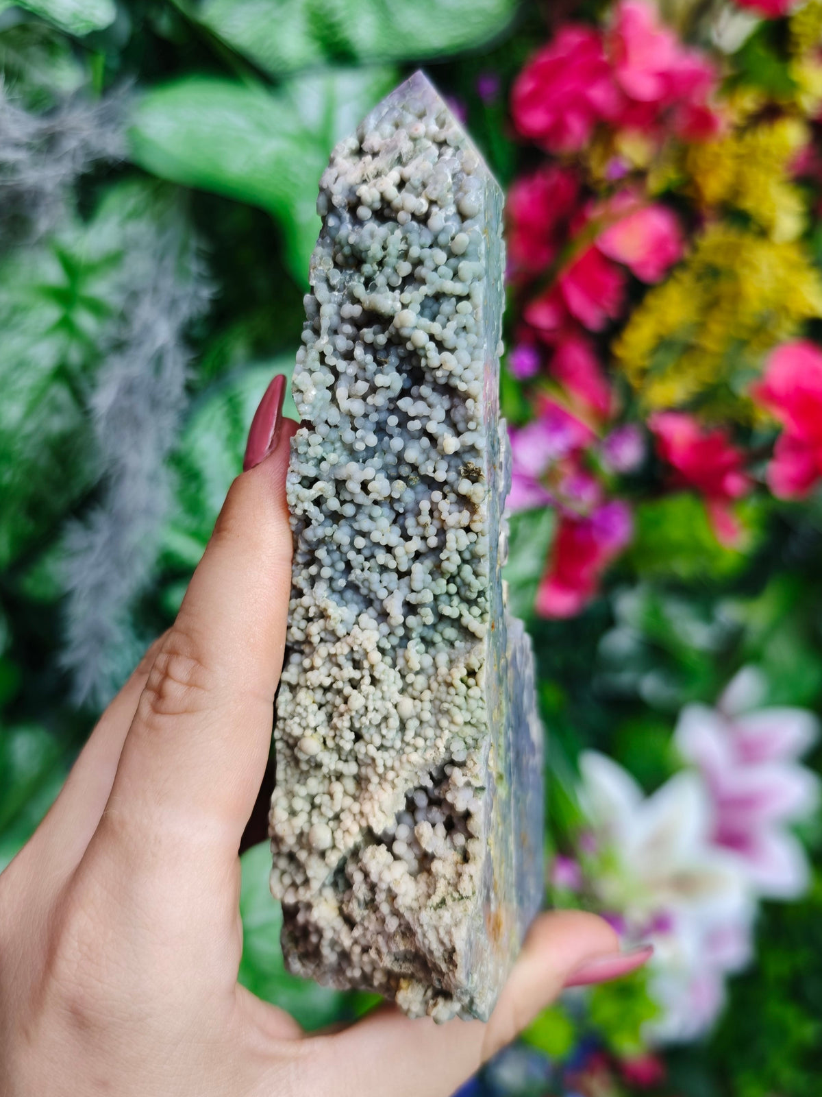 Grape Agate Half Raw Tower