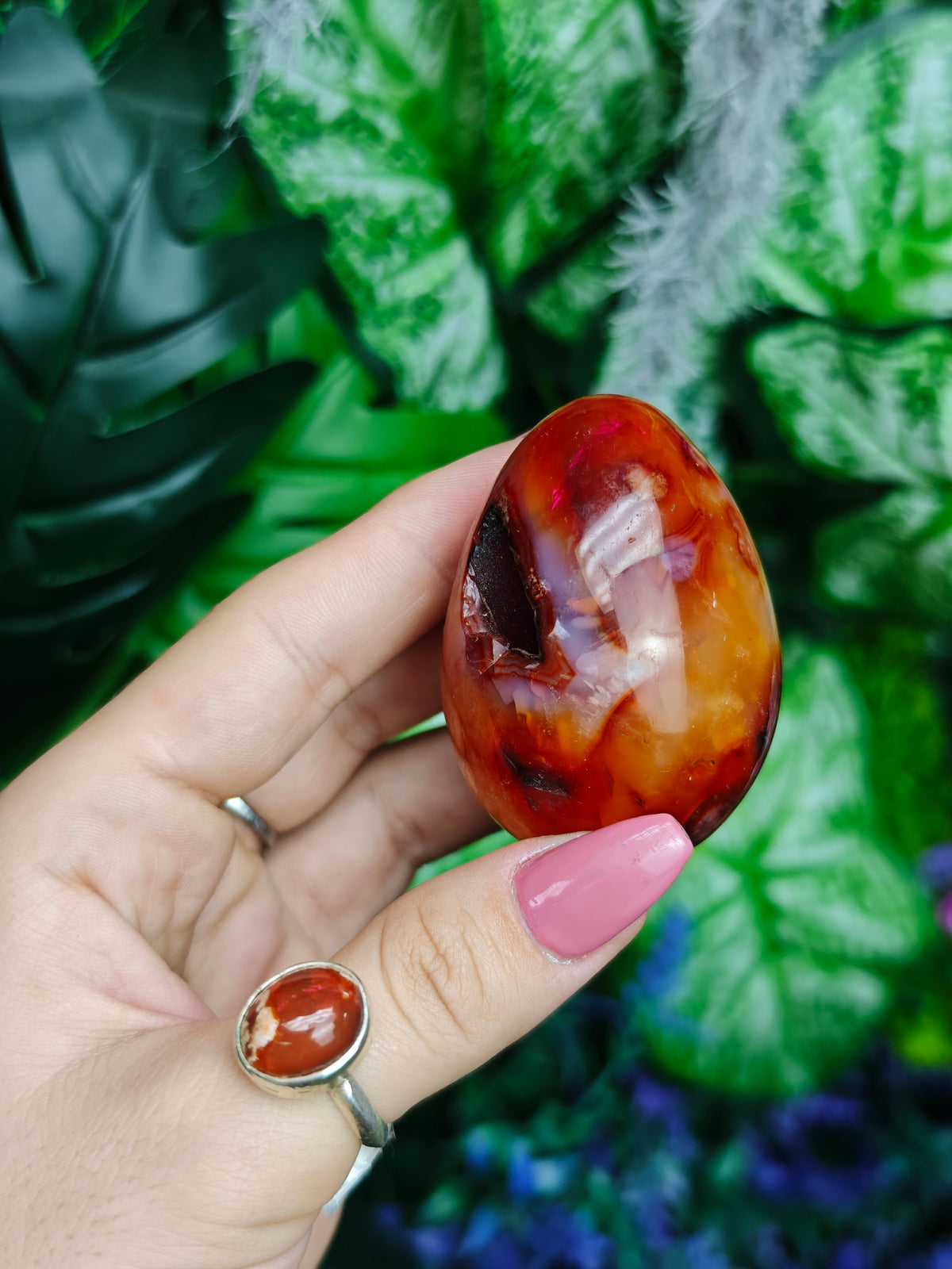 Carnelian & Orca Agate Egg