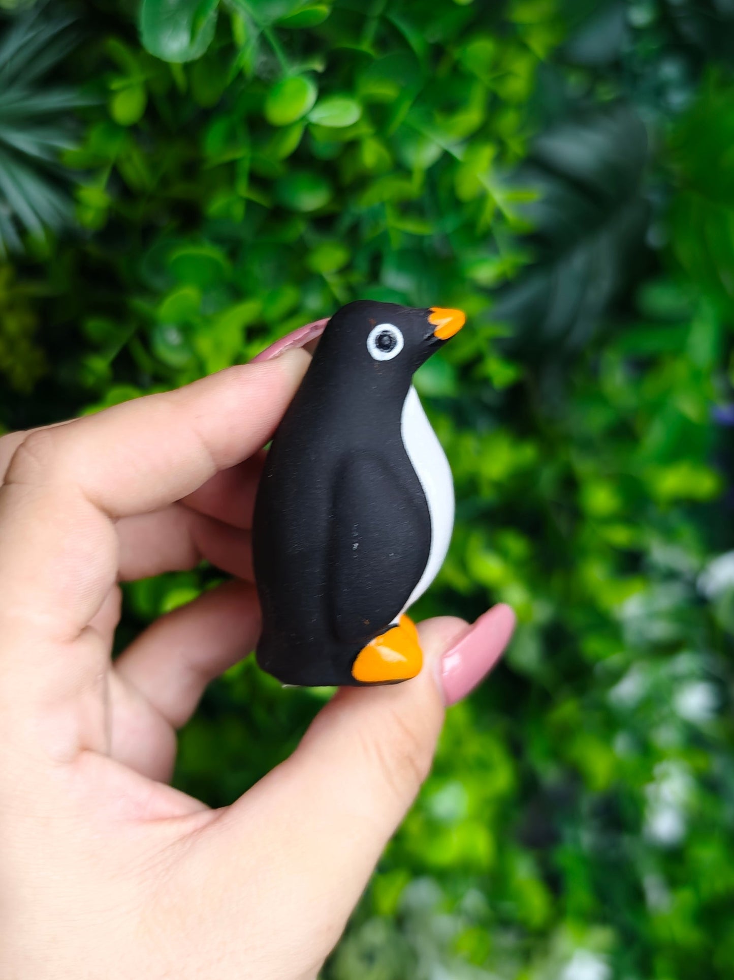 Obsidian Penguin Carving