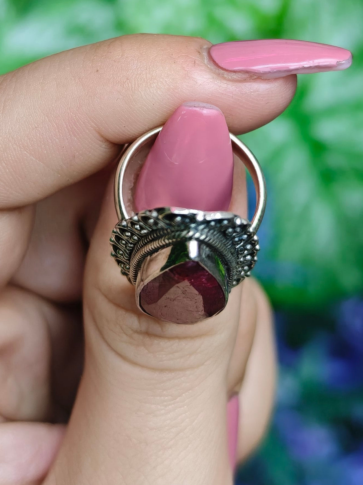 Ruby Ring Size 6.5 Sterling Silver