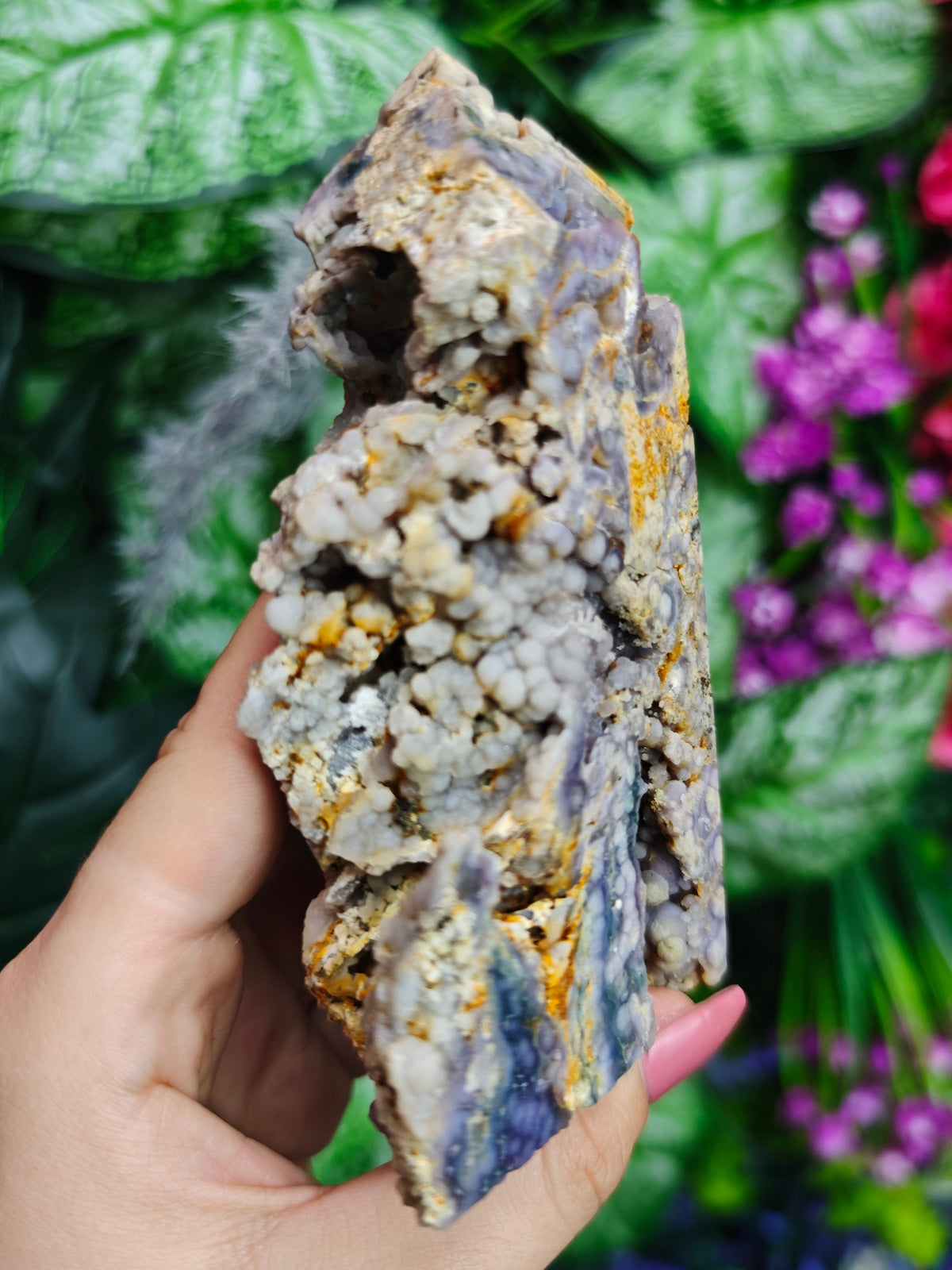 Grape Agate Half Raw Tower