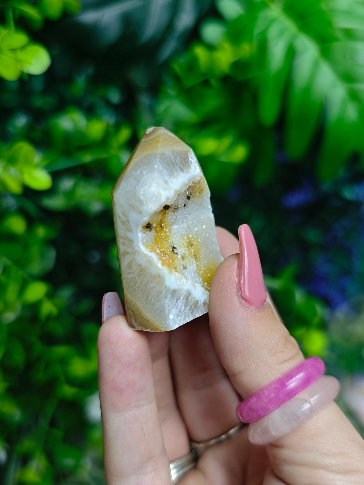 Brazilian Golden Druzy Agate Tower