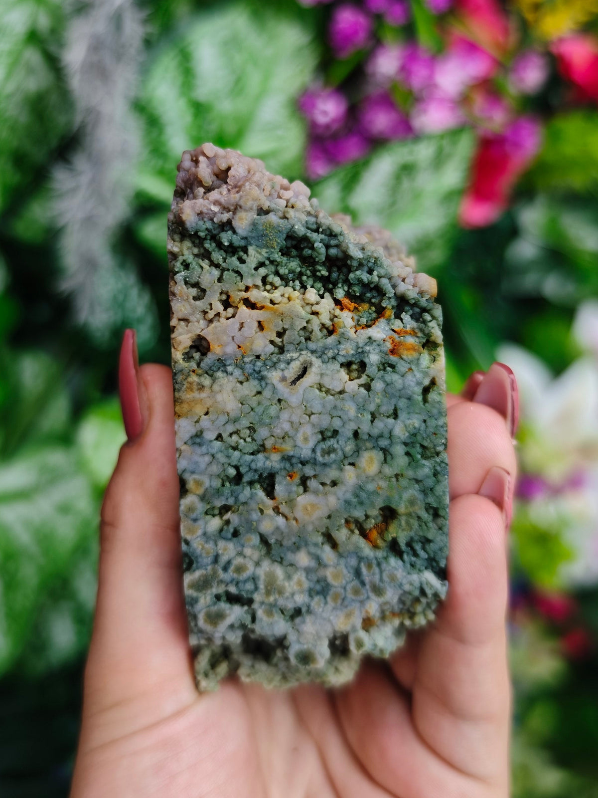 Grape Agate Half Raw Tower