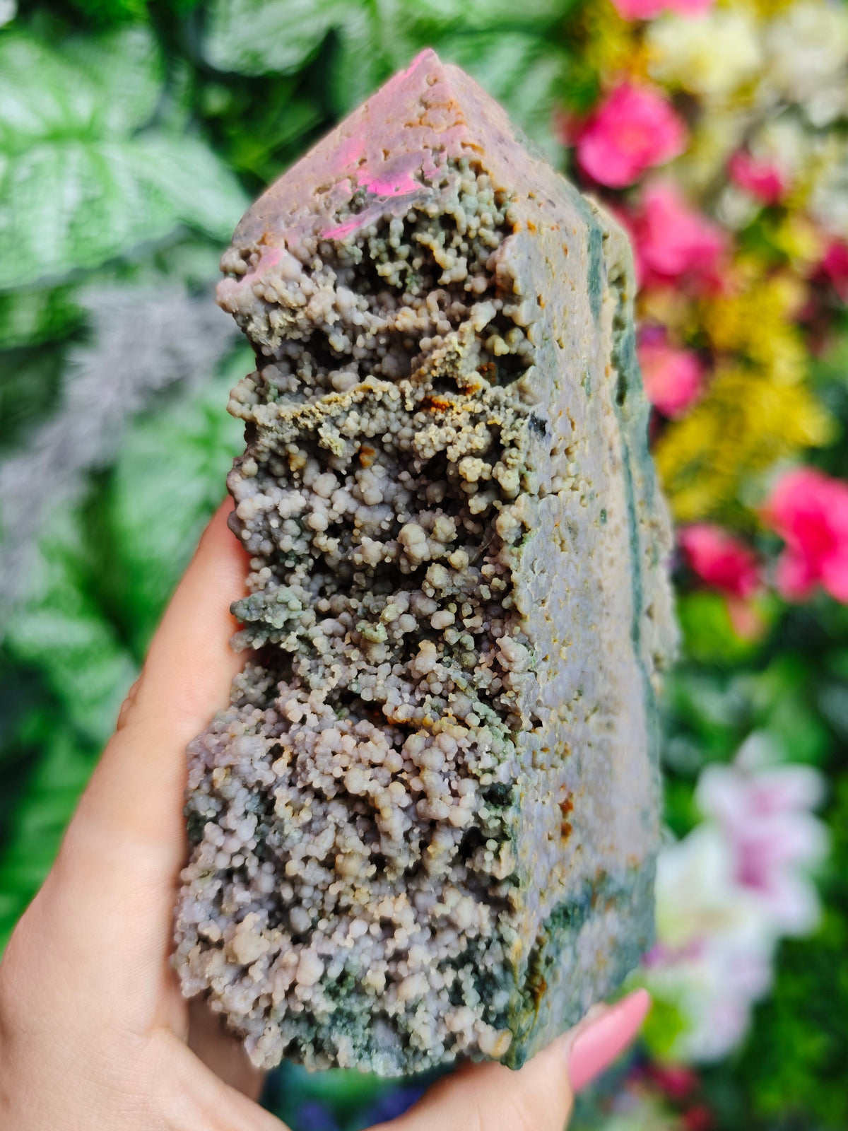 Grape Agate Half Raw Tower