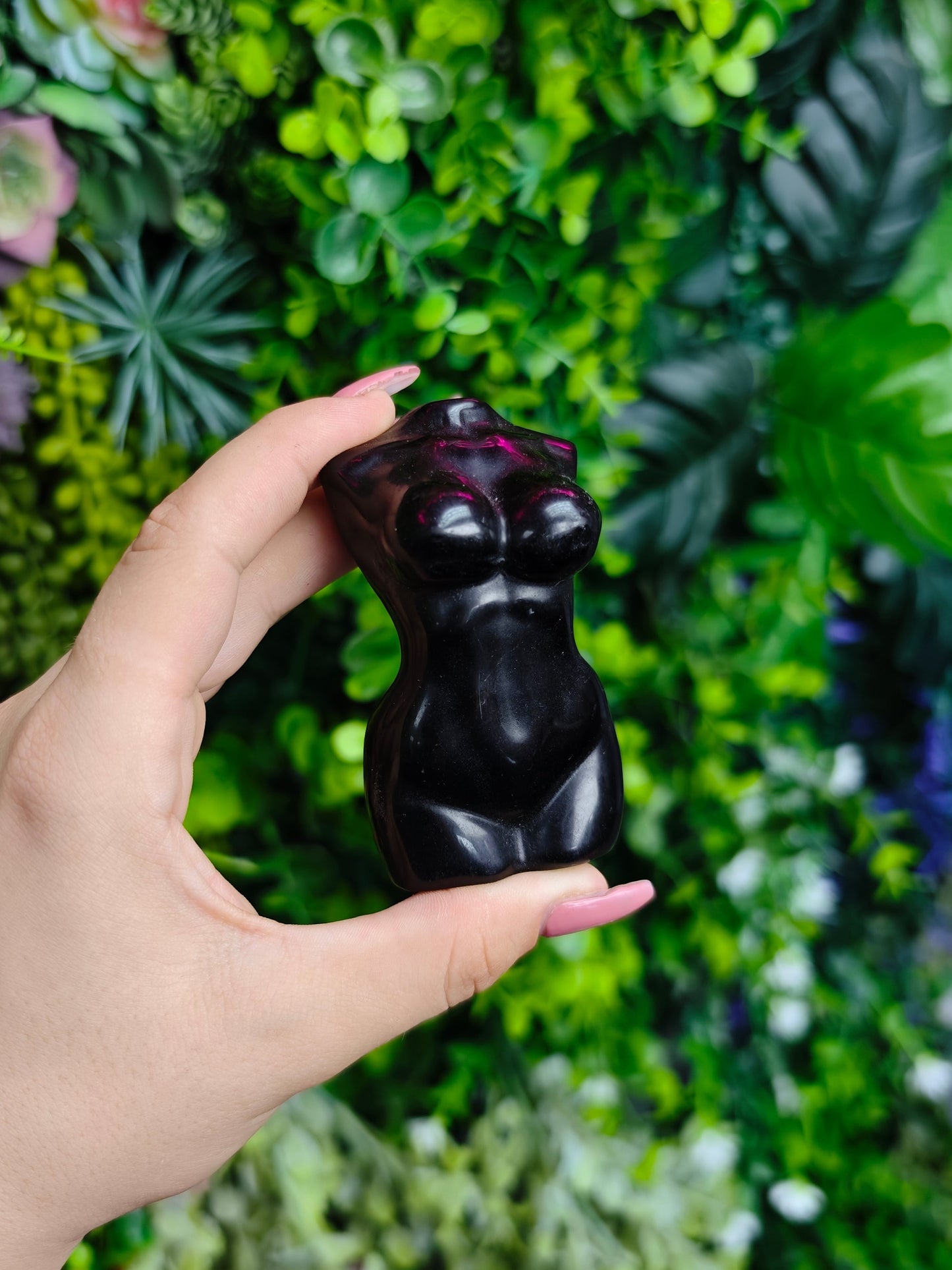Obsidian Goddess Body Carving