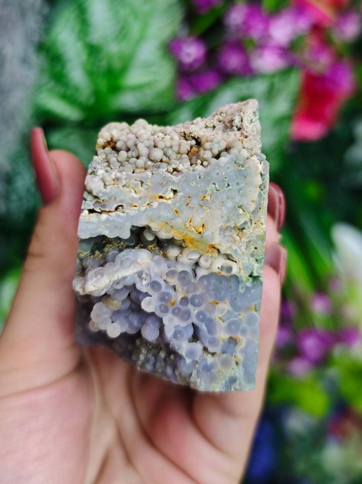 Grape Agate Half Raw Tower