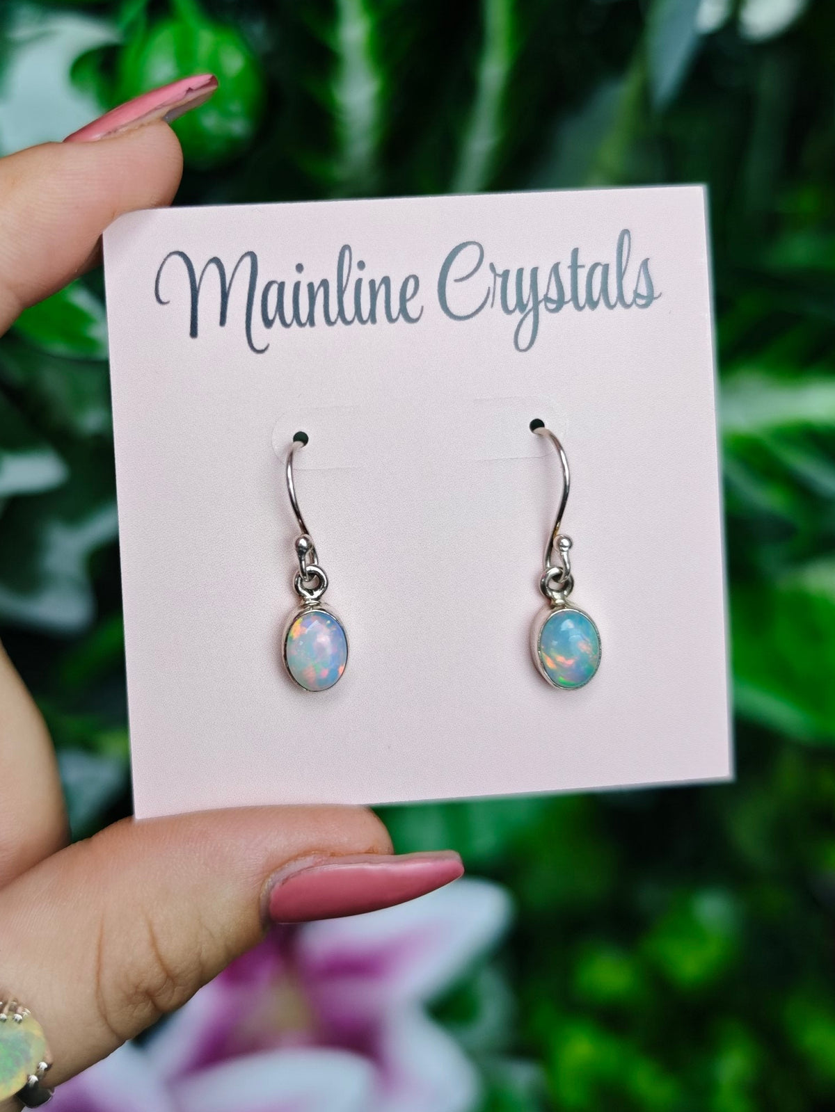 Ethiopian Opal Carved Sterling Silver Earrings