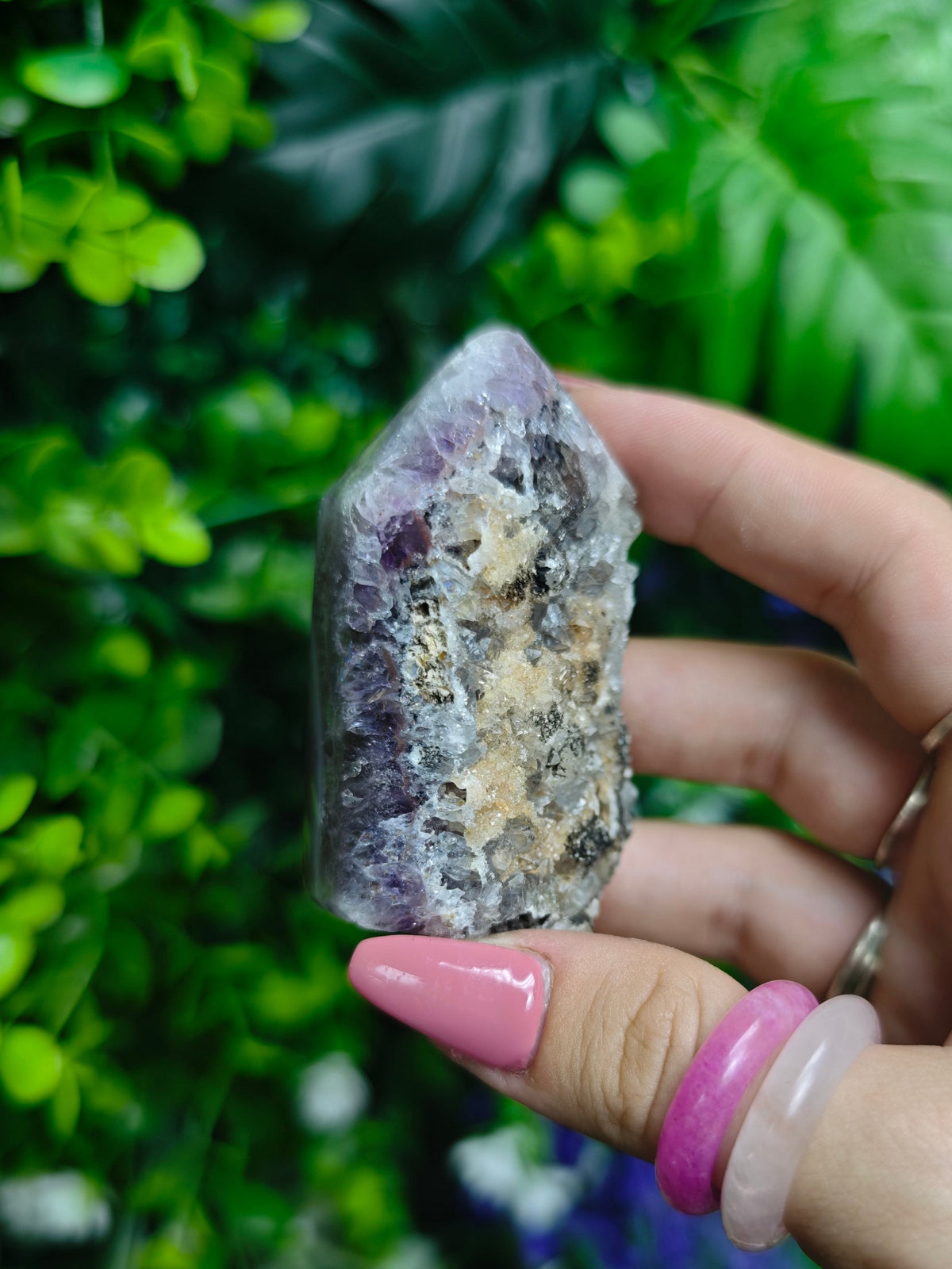 Brazilian Amethyst & Agate Druzy Tower