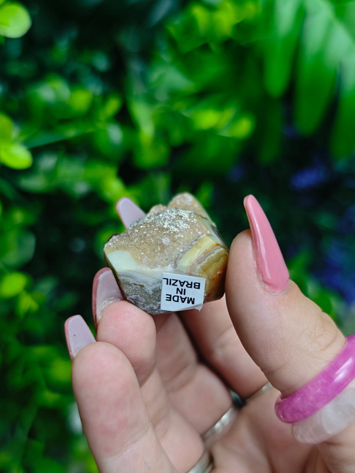 Brazilian Golden Druzy Agate Point